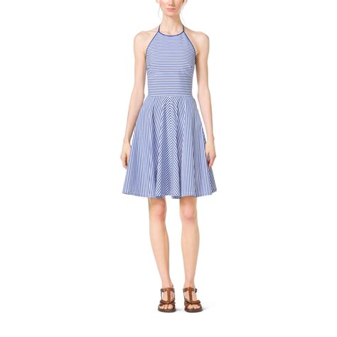 michael kors striped poplin dress|Striped Cotton Poplin Tie.